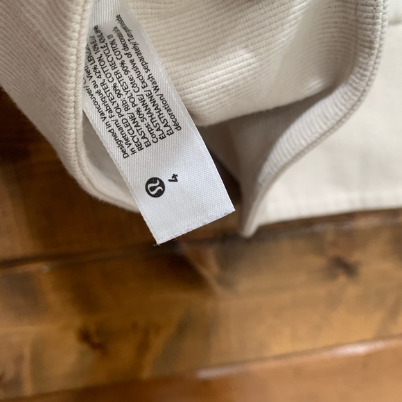 Lululemon Natural Ivory Softstreme Ribbed-Hem Pullover - Picture 5 of 5